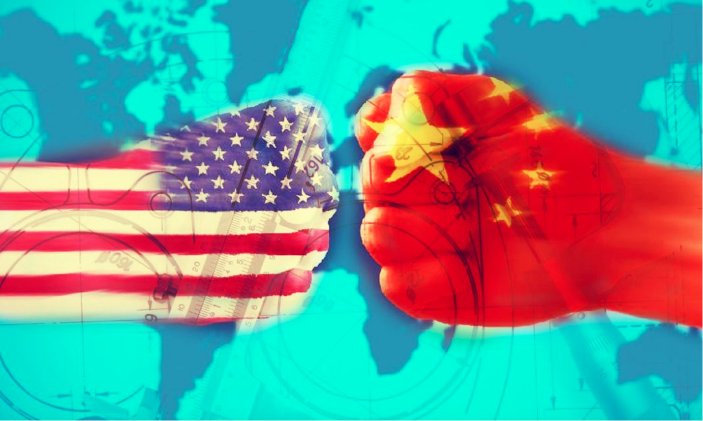 Image of US fist versus China fist
